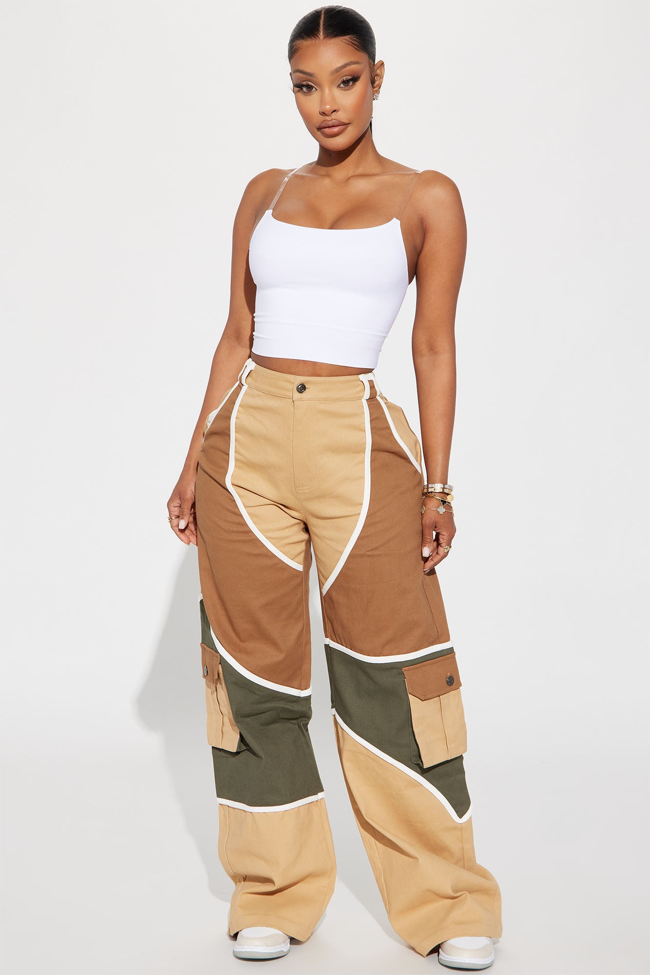 Perfect Form Colorblock Cargo Pant - Khaki/combo