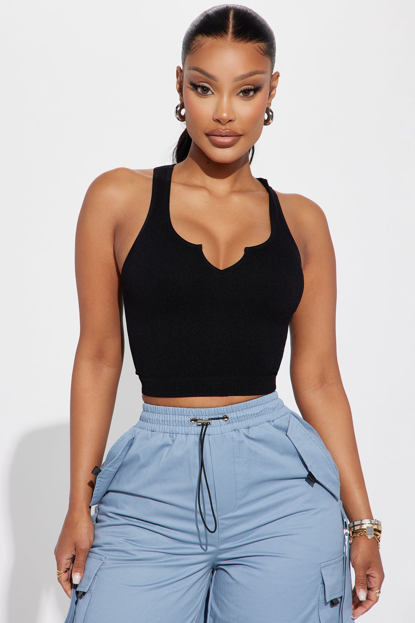 The Day To Day Seamless Top - Black Online Deal
