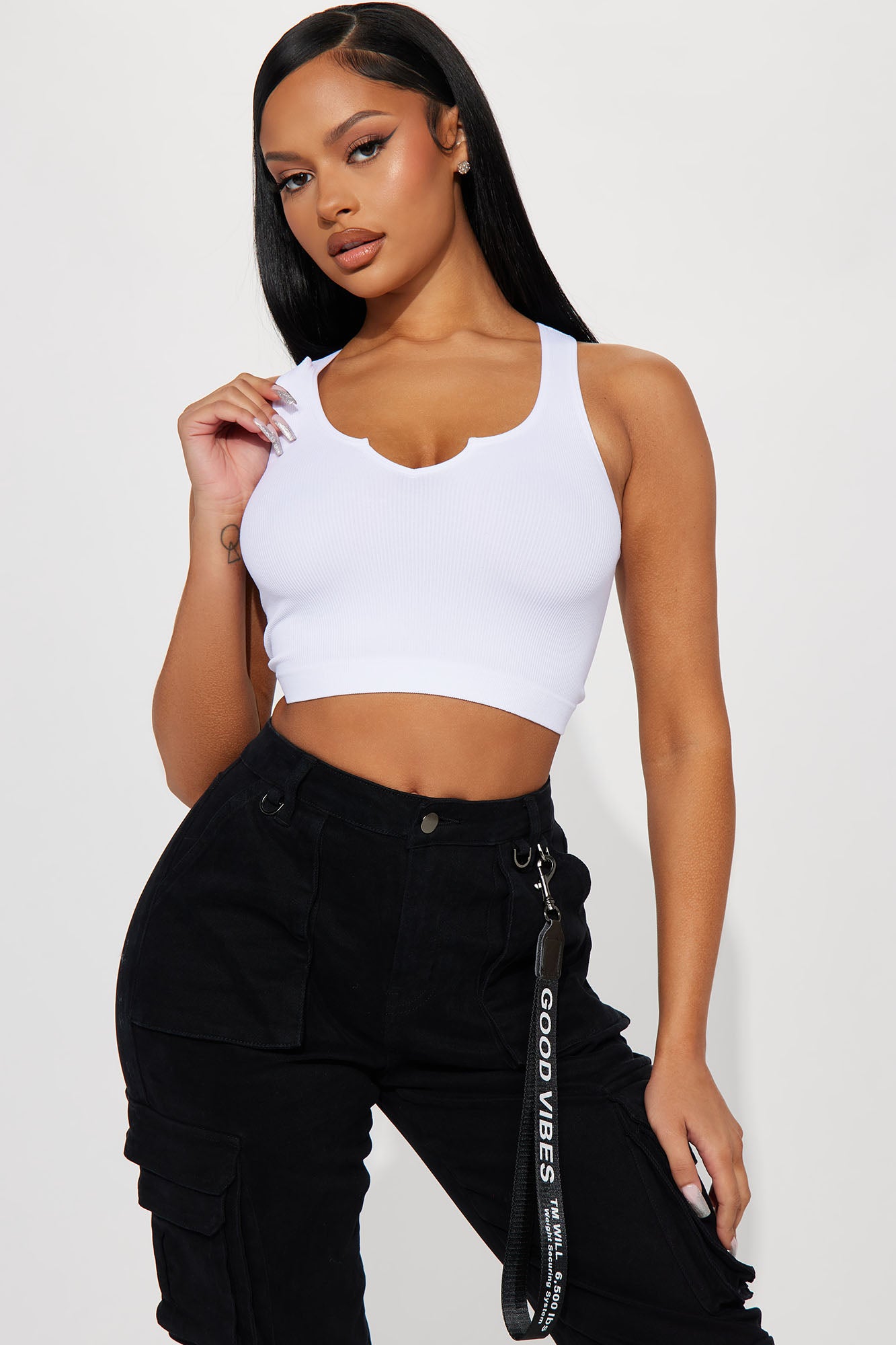 The Day To Day Seamless Top - White Clearance Sale