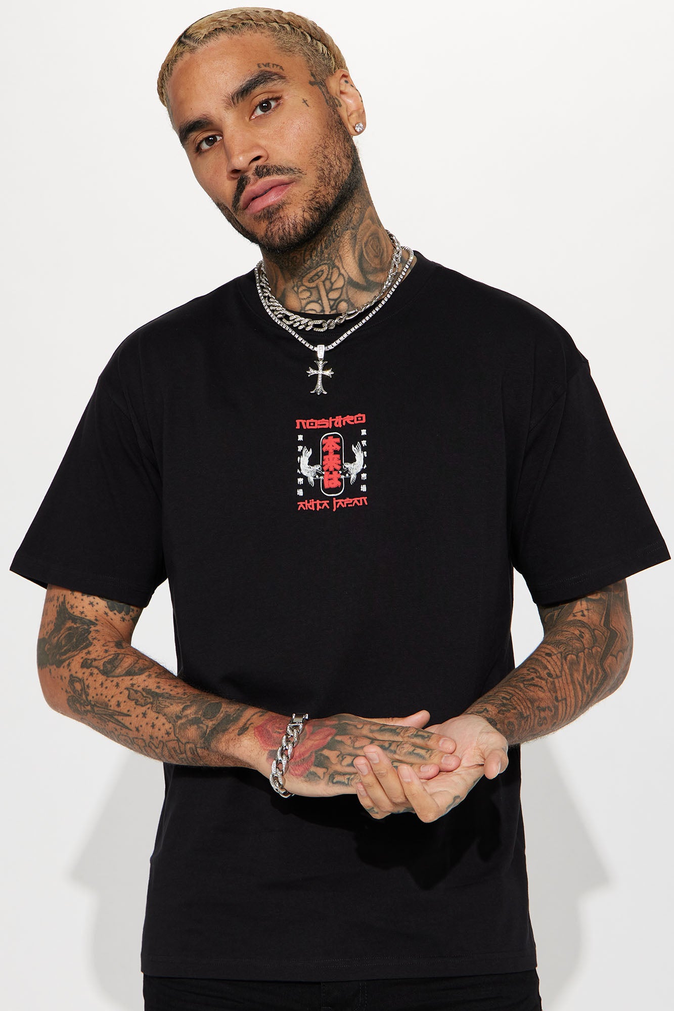 Nihon Short Sleeve Tee - Black Flash Sale