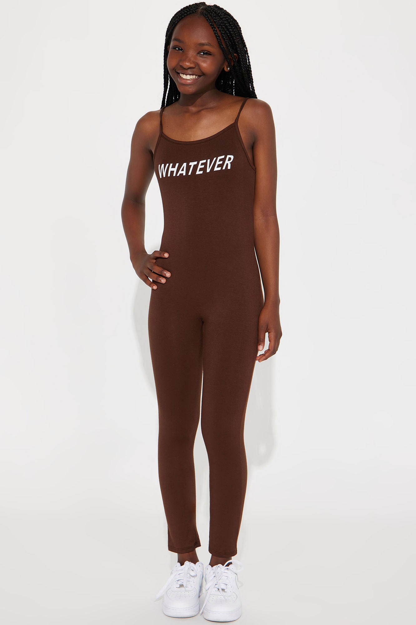 Mini Whatever Tank Jumpsuit - Chocolate Hot On Sale