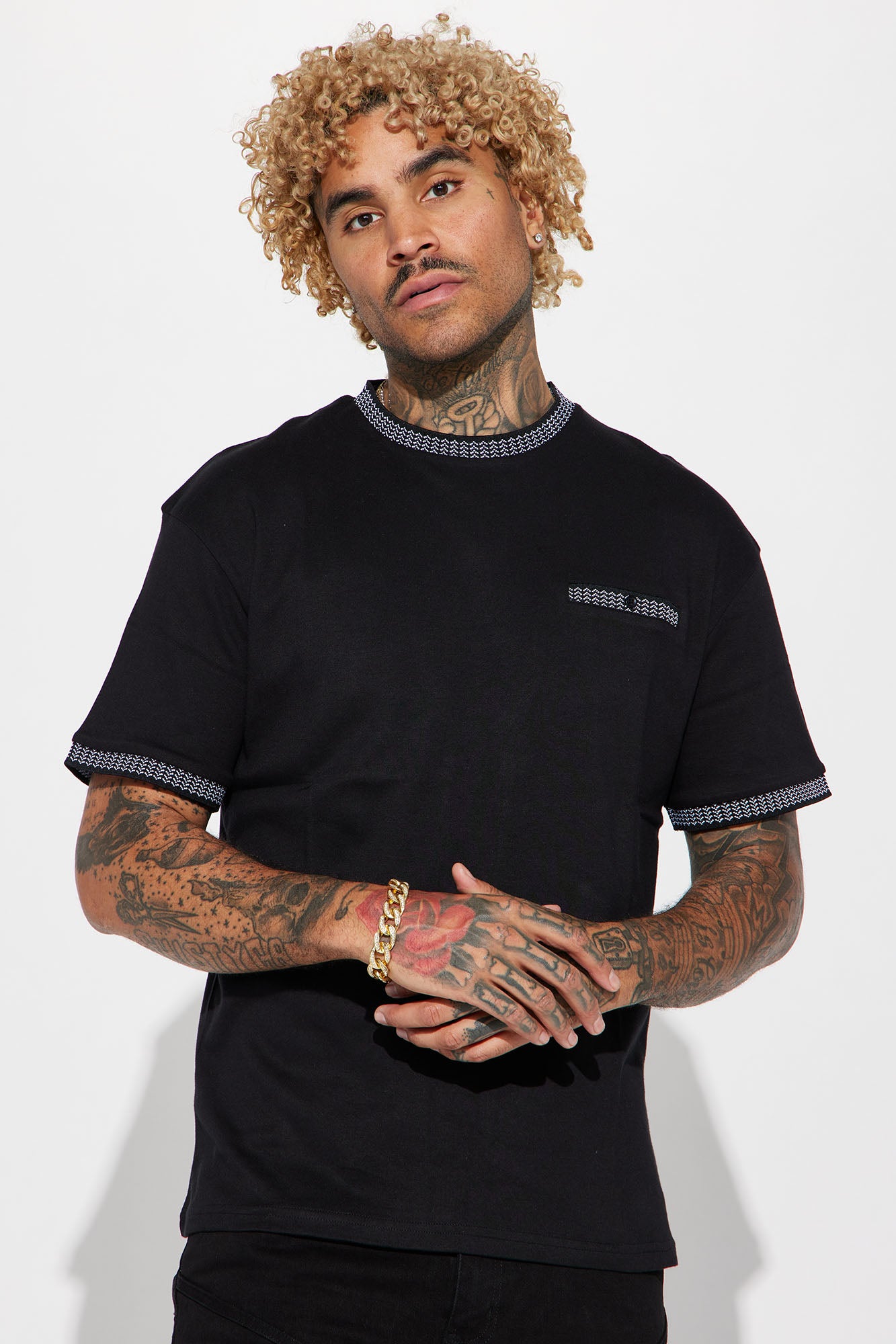 Geo Short Sleeve - Black Online Now