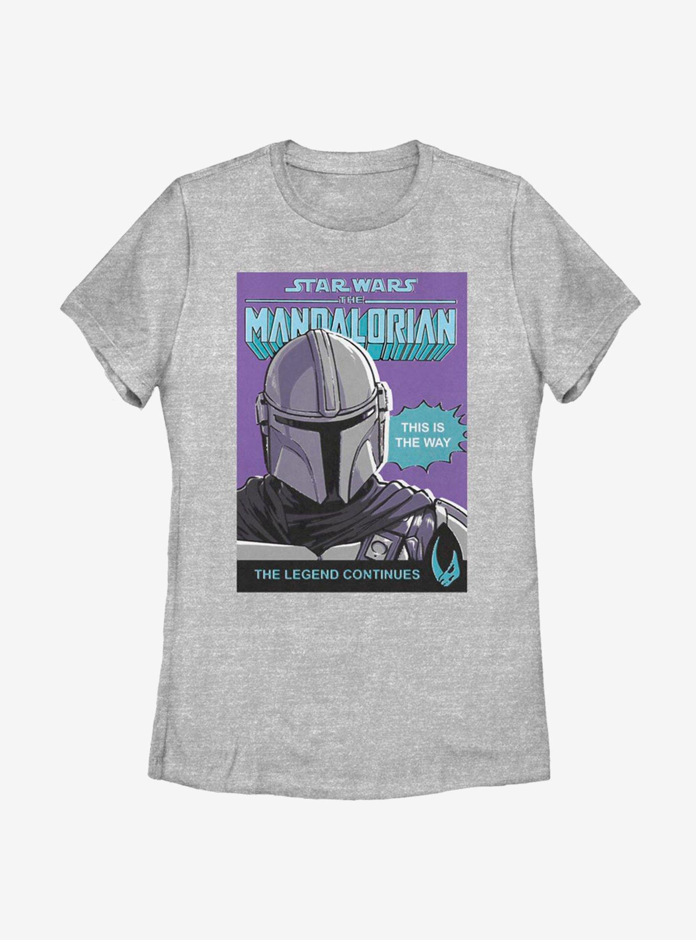 Star Wars The Mandalorian The Legend Continues Poster Womens T-Shirt Online